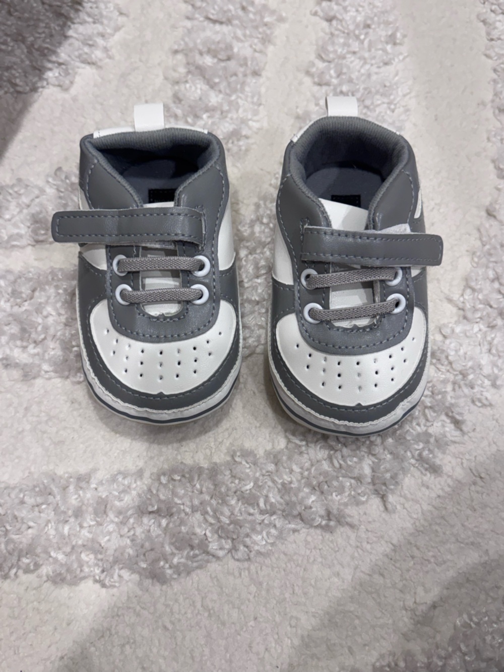 Kids Gray and White Casual Sneakers